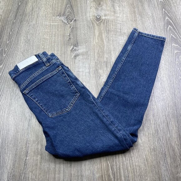 RE/DONE Jeans 90S High Rise Ankle Crop Skinny Jeans Western Rinse Women’s 26 - Picture 1 of 16